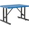 Global Industrial 4' Rectangular Expanded Metal Outdoor Table, Blue 277550BL - alternate 1